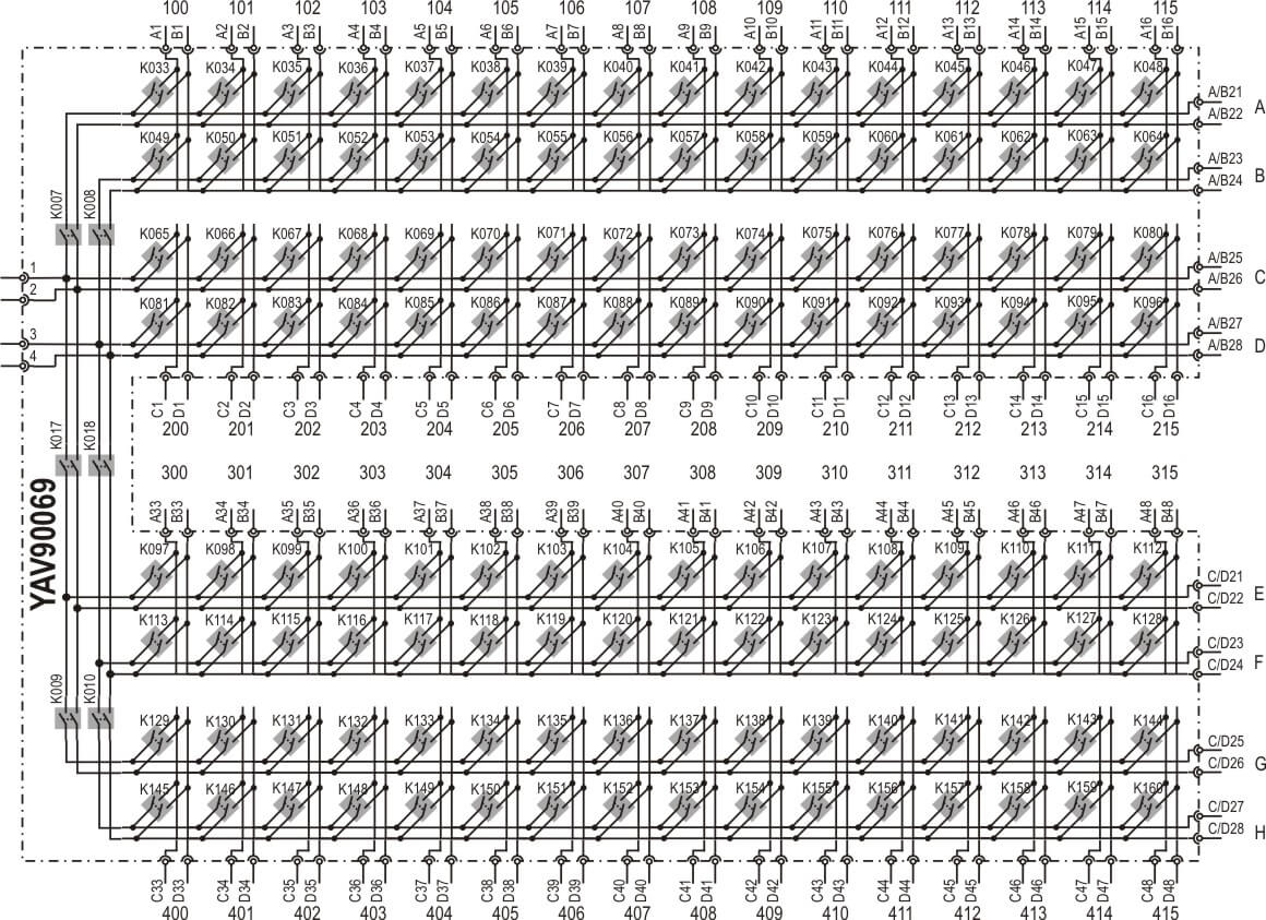 YAV90069 6200.69 64x2 Crosspoints (2-Wire 2-Amp) expandable Matrix